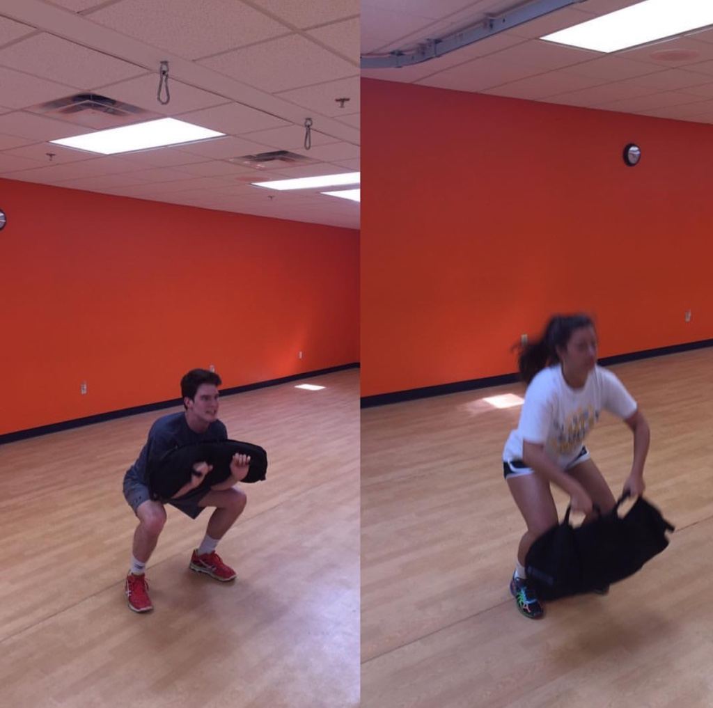 Dane LeClair strength training — squats at RSF