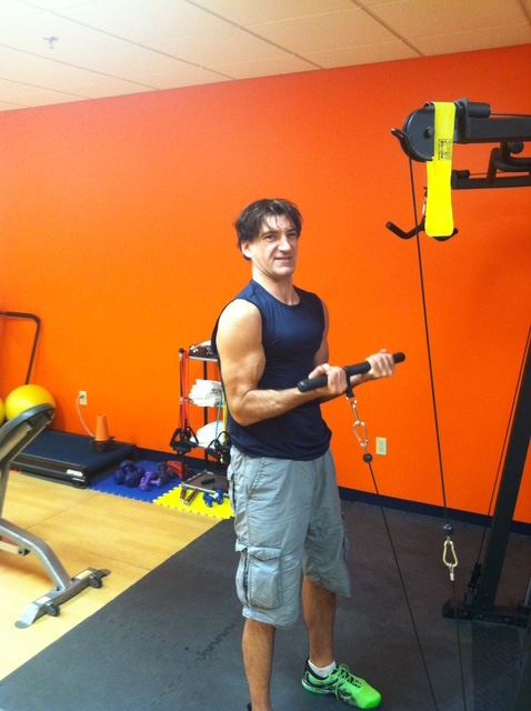 Individual training session at Rochester School of Fitness after surgery recovery